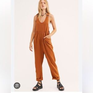 Free People Amy Jumpsuit - Size M - Caraway